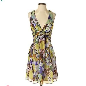 ABS Allen Schwartz Floral Silk Dress Size 0